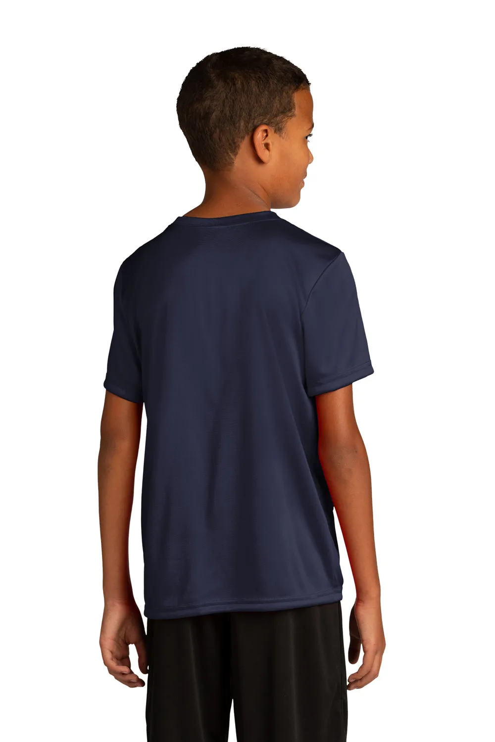 Sport-Tek Youth Re-Compete Moisture Wicking Short Sleeve Crewneck T-Shirt - True Navy Blue