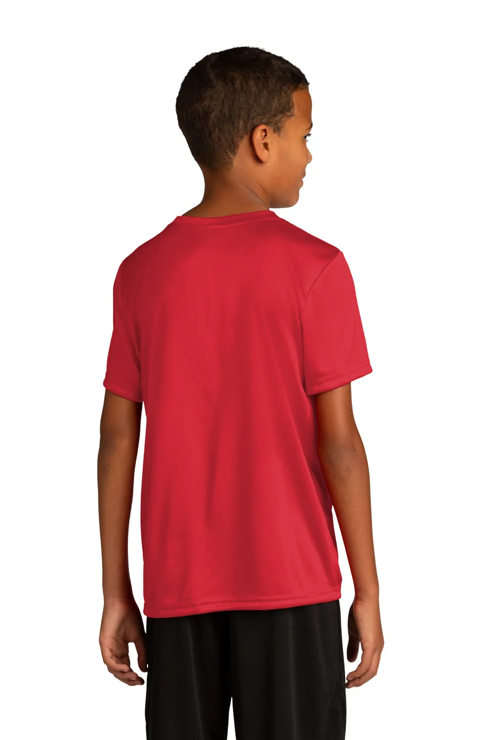 Sport-Tek Youth Re-Compete Moisture Wicking Short Sleeve Crewneck T-Shirt - True Red