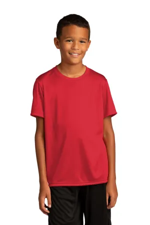 Sport-Tek Youth Re-Compete Moisture Wicking Short Sleeve Crewneck T-Shirt - True Red