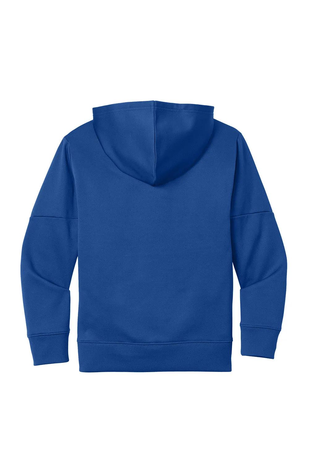 Sport-Tek Youth Sport-Wick Moisture Wicking United Fleece Hooded Sweatshirt Hoodie w/ Pouch Pocket - True Royal Blue/White