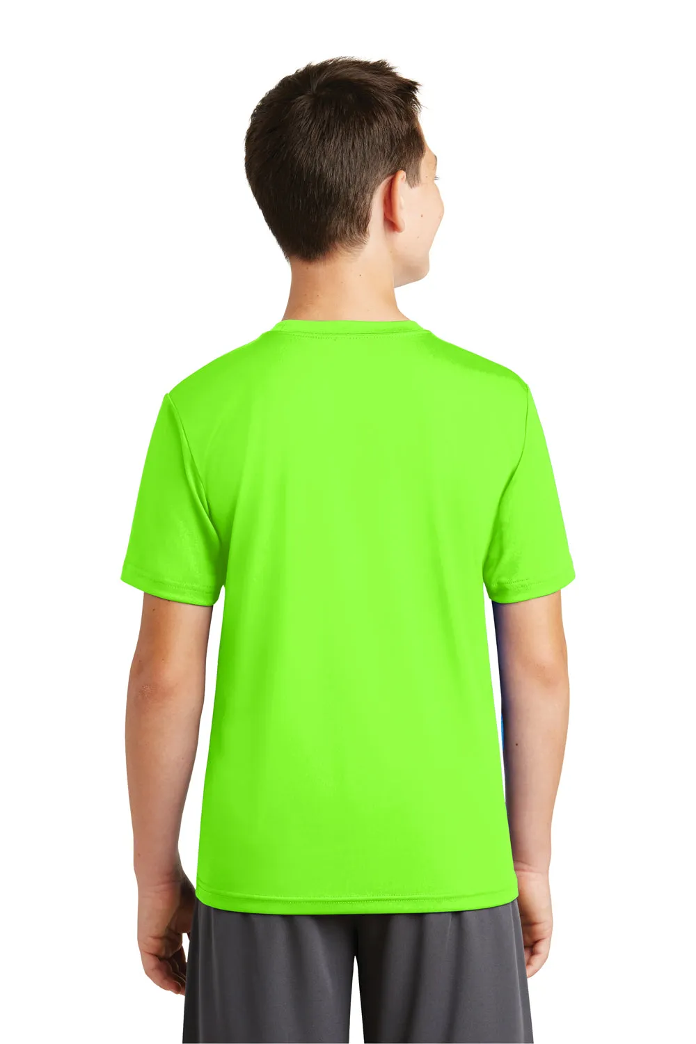 Sport-Tek Youth Tough Moisture Wicking Short Sleeve Crewneck T-Shirt - Neon Green - Closeout