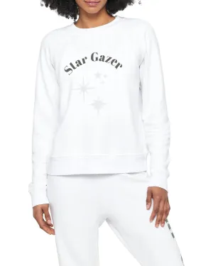 Star Gazer Forever Crew Sweatshirt In White