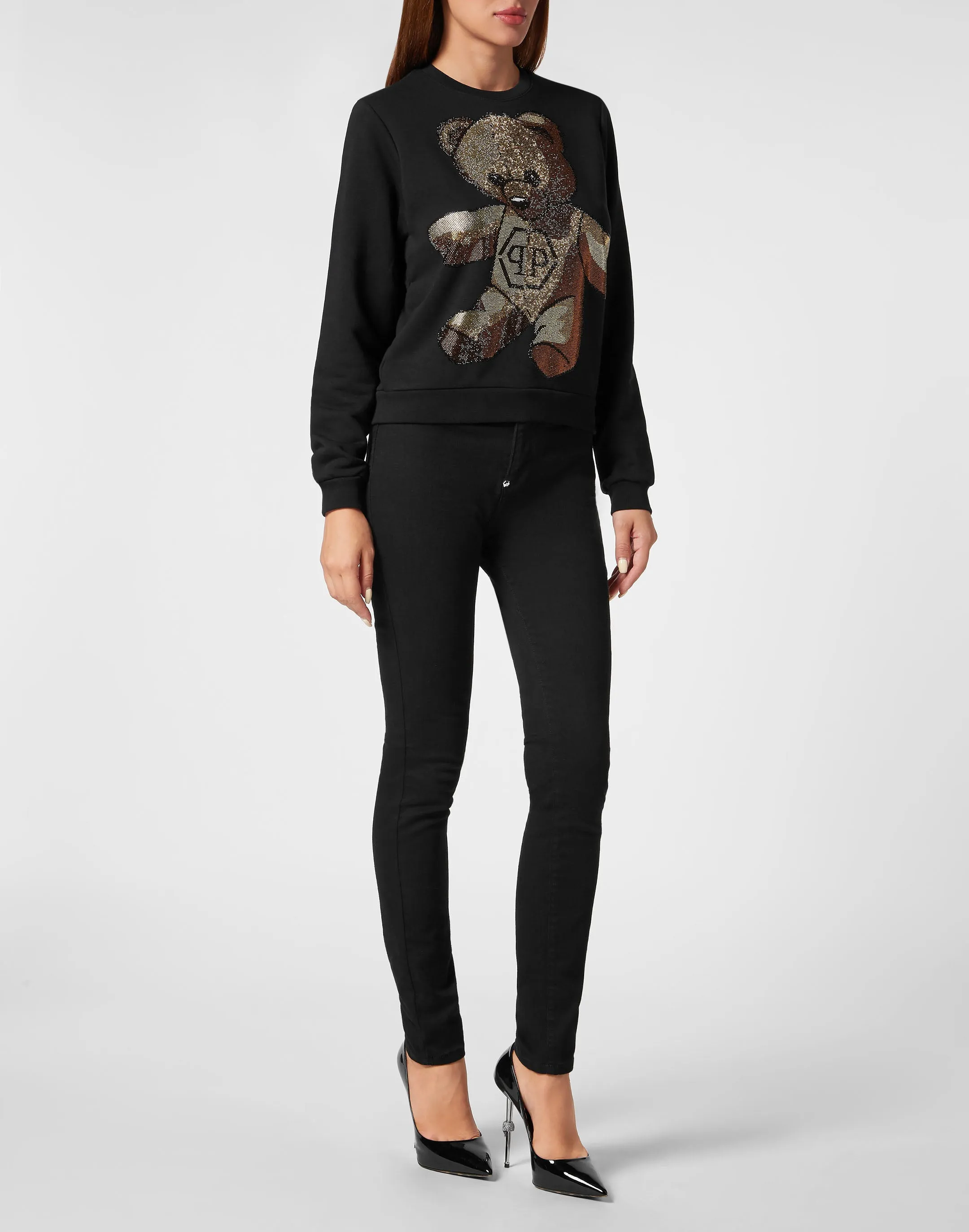 Sweatshirt with Crystals Teddy Bear