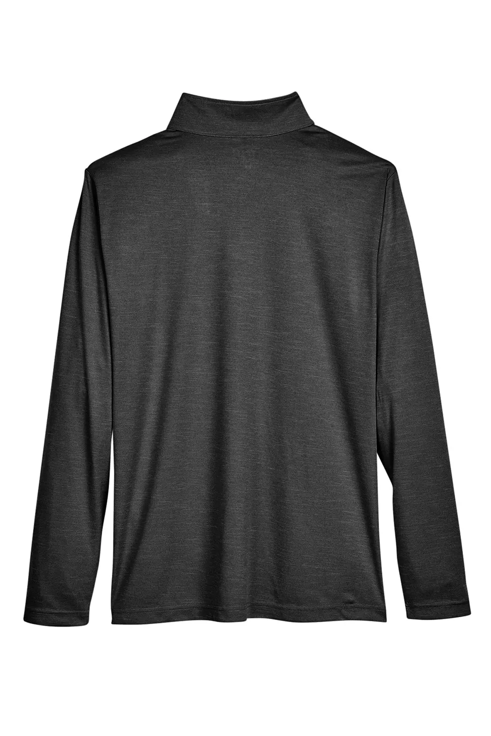 Team 365 Mens Zone Sonic Performance Moisture Wicking 1/4 Zip Sweatshirt - Heather Black