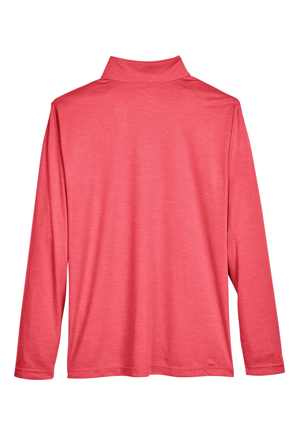 Team 365 Mens Zone Sonic Performance Moisture Wicking 1/4 Zip Sweatshirt - Heather Red