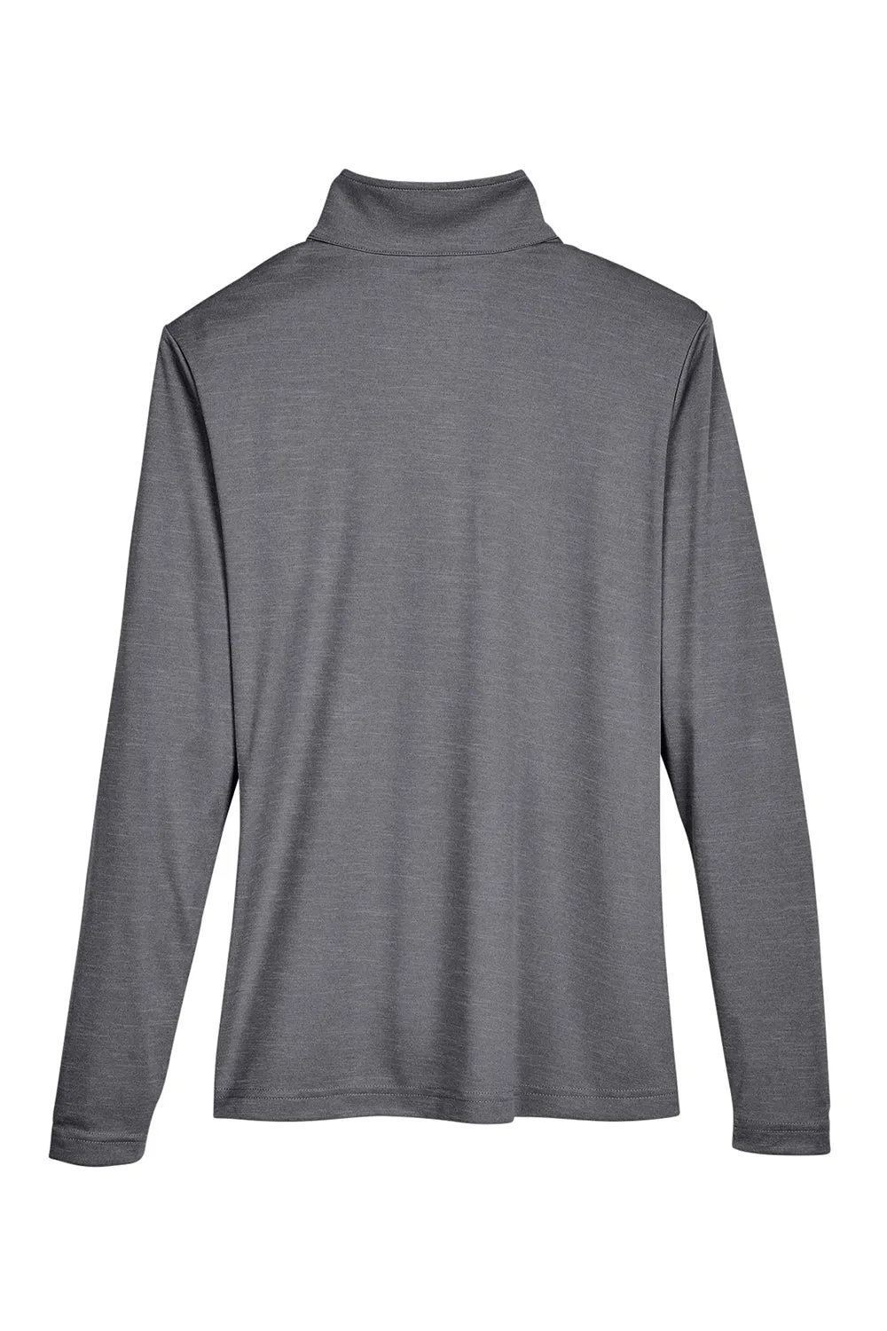 Team 365 Womens Zone Sonic Performance Moisture Wicking 1/4 Zip Sweatshirt - Heather Dark Grey