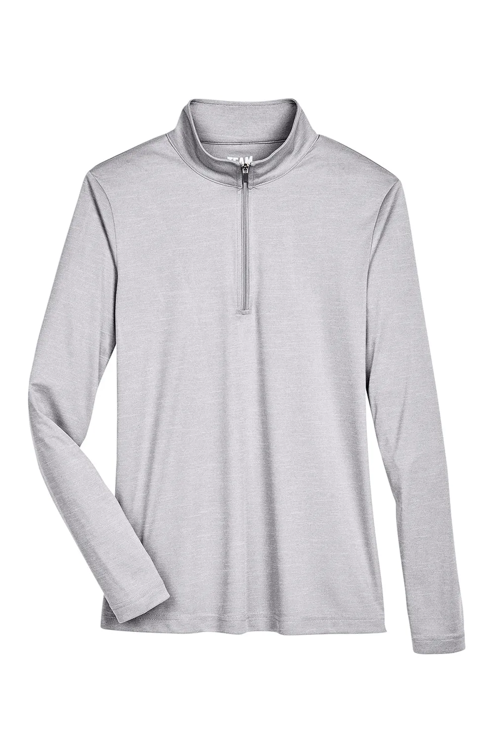 Team 365 Womens Zone Sonic Performance Moisture Wicking 1/4 Zip Sweatshirt - Heather Grey
