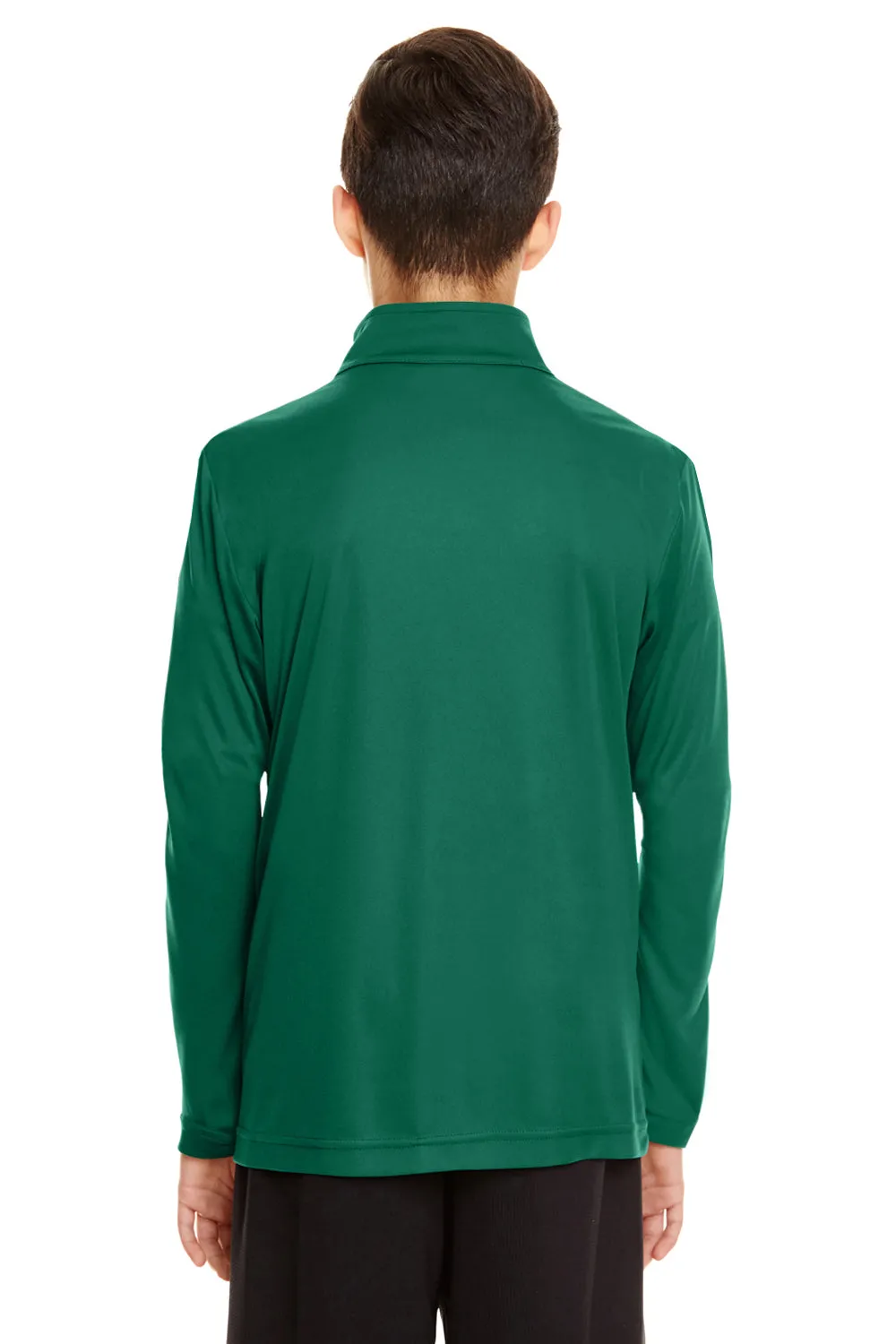 Team 365 Youth Zone Performance Moisture Wicking 1/4 Zip Sweatshirt - Forest Green