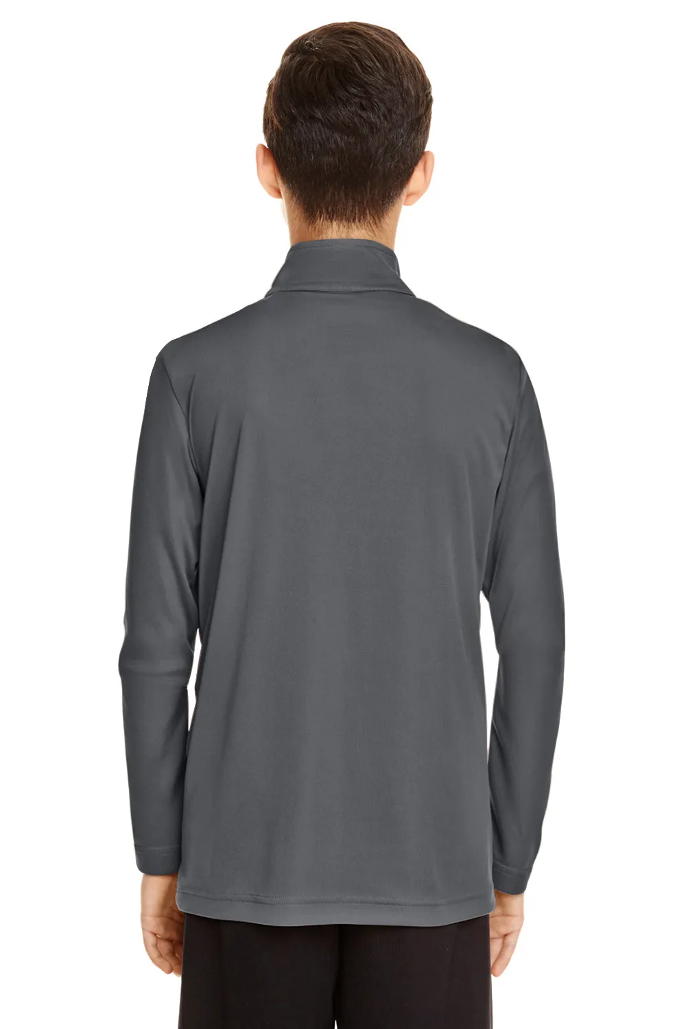 Team 365 Youth Zone Performance Moisture Wicking 1/4 Zip Sweatshirt - Graphite Grey