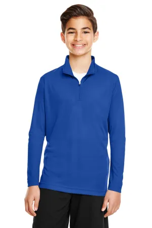 Team 365 Youth Zone Performance Moisture Wicking 1/4 Zip Sweatshirt - Royal Blue