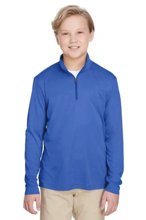 Team 365 Youth Zone Sonic Performance Moisture Wicking 1/4 Zip Sweatshirt - Heather Royal Blue