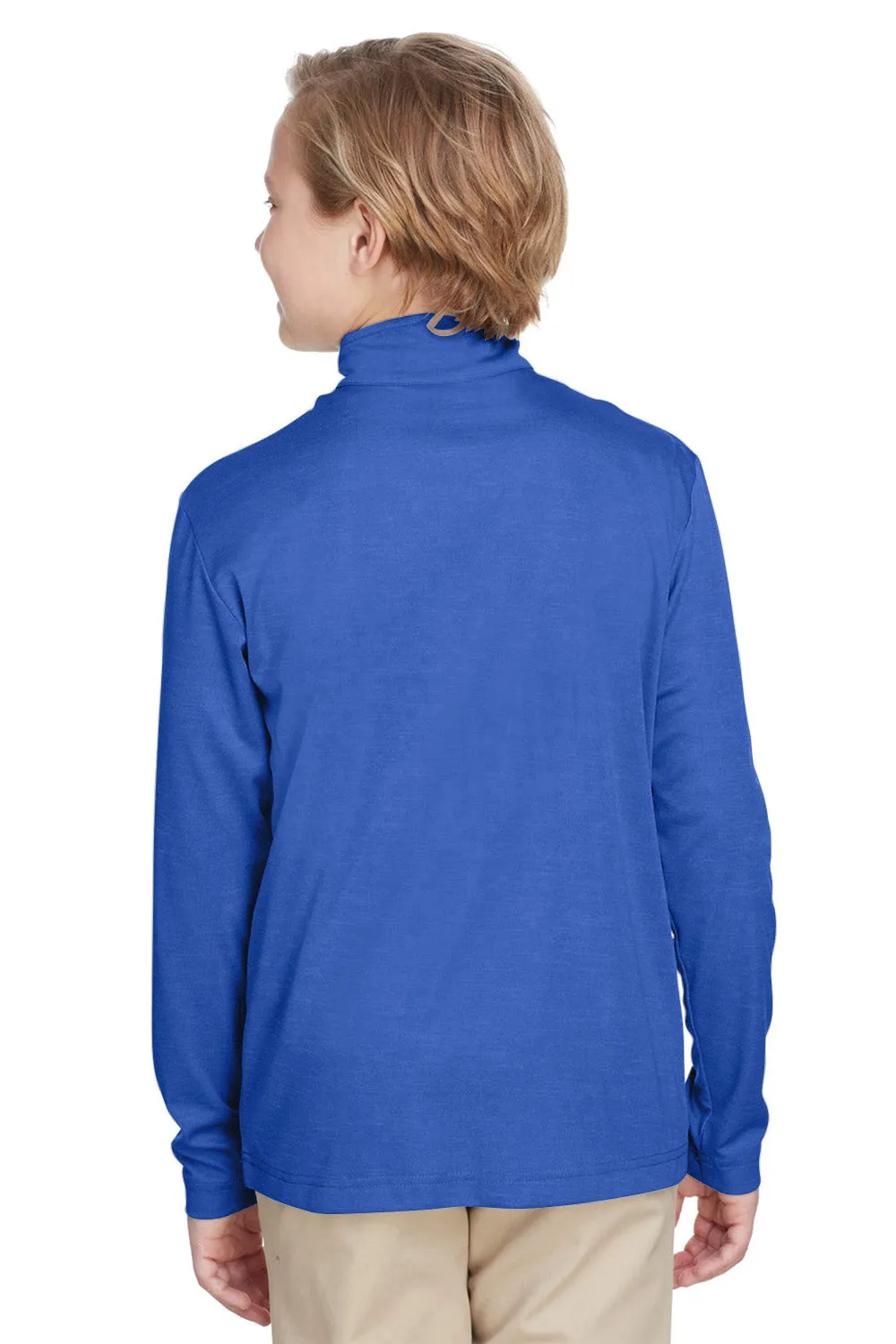 Team 365 Youth Zone Sonic Performance Moisture Wicking 1/4 Zip Sweatshirt - Heather Royal Blue