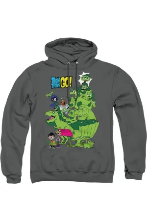 Teen Titans Go Beast Boy Stack Adult Pull Over Hoodie / Hooded Sweatshirt