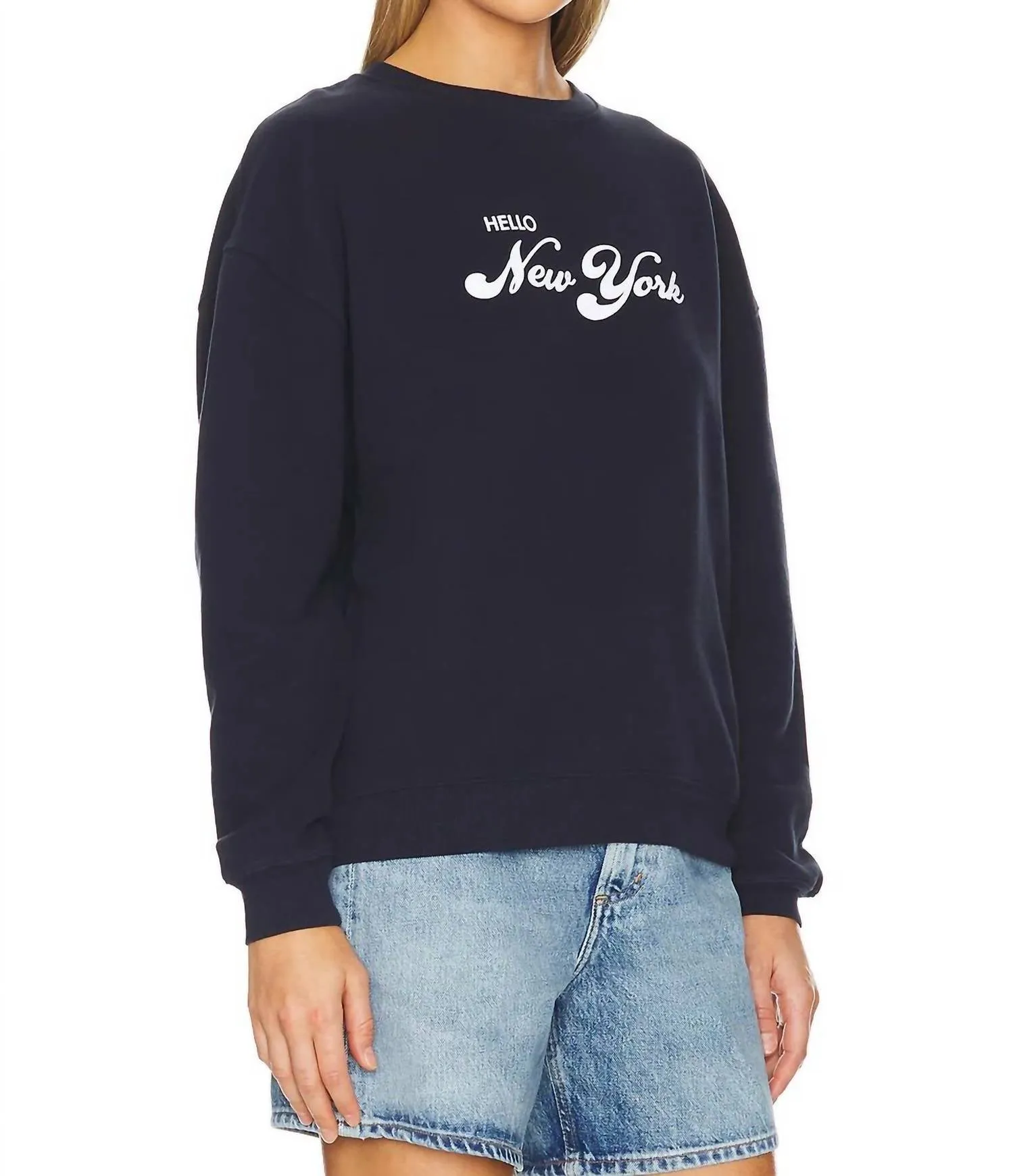The Oversized Hello New York Sweatshirt In Navy