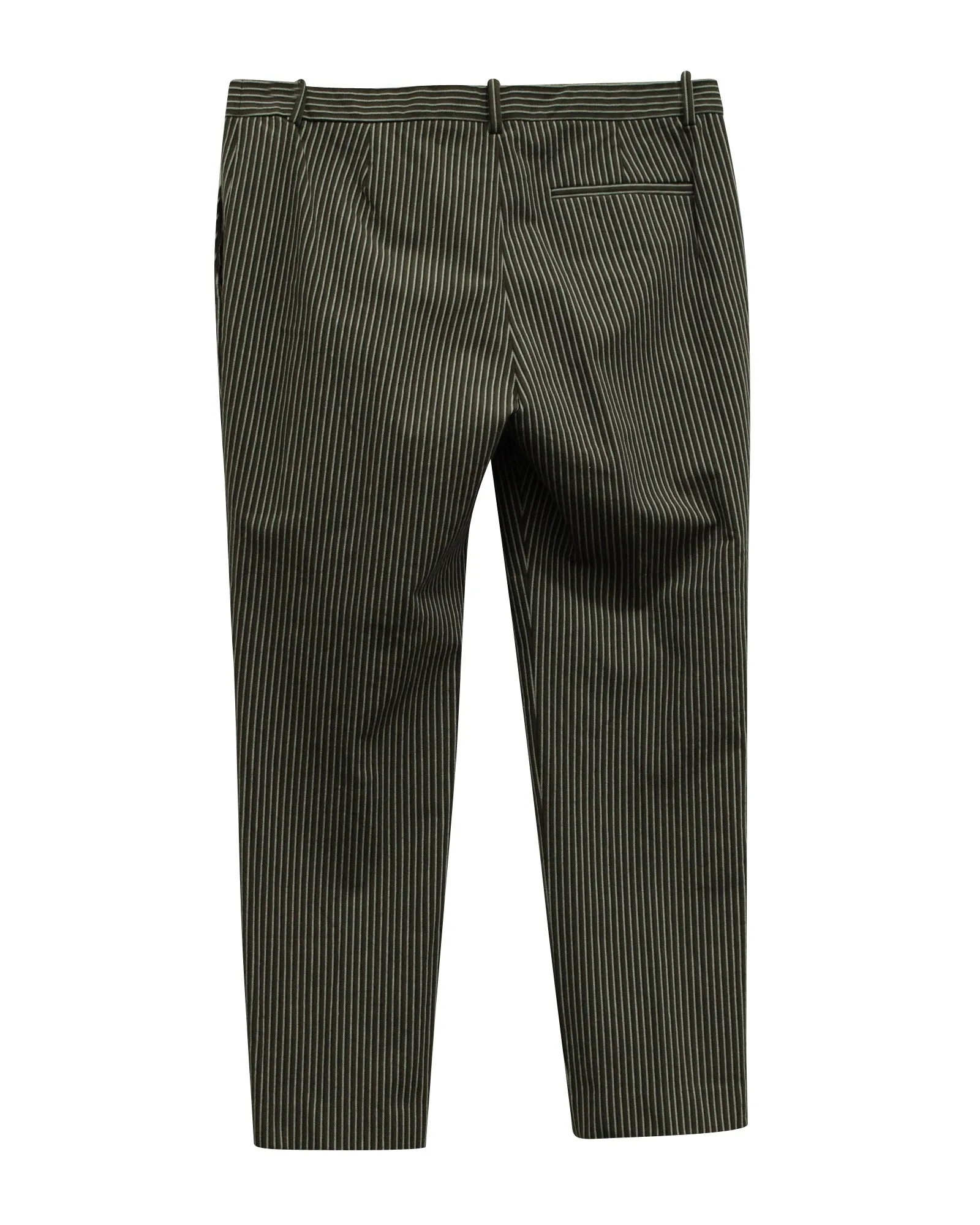 Theory Striped Trousers in Black and White Cotton