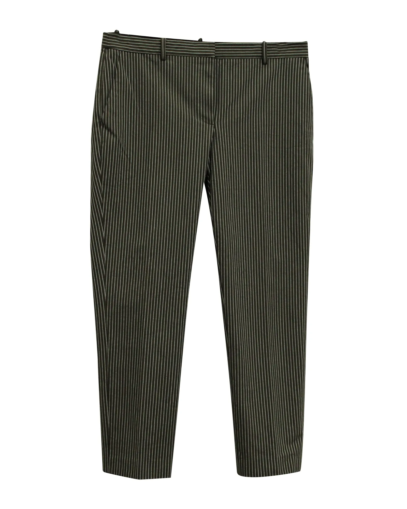 Theory Striped Trousers in Black and White Cotton