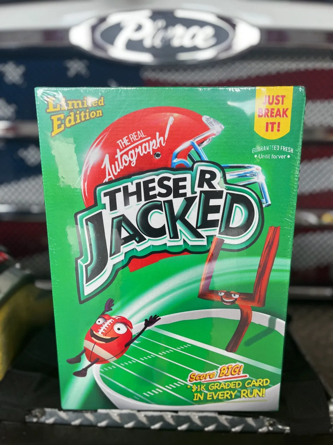 THESE R JACKED' JUICED BOX - 1 ITEM FOOTBALL FULL SIZE HELMET   BLASTER