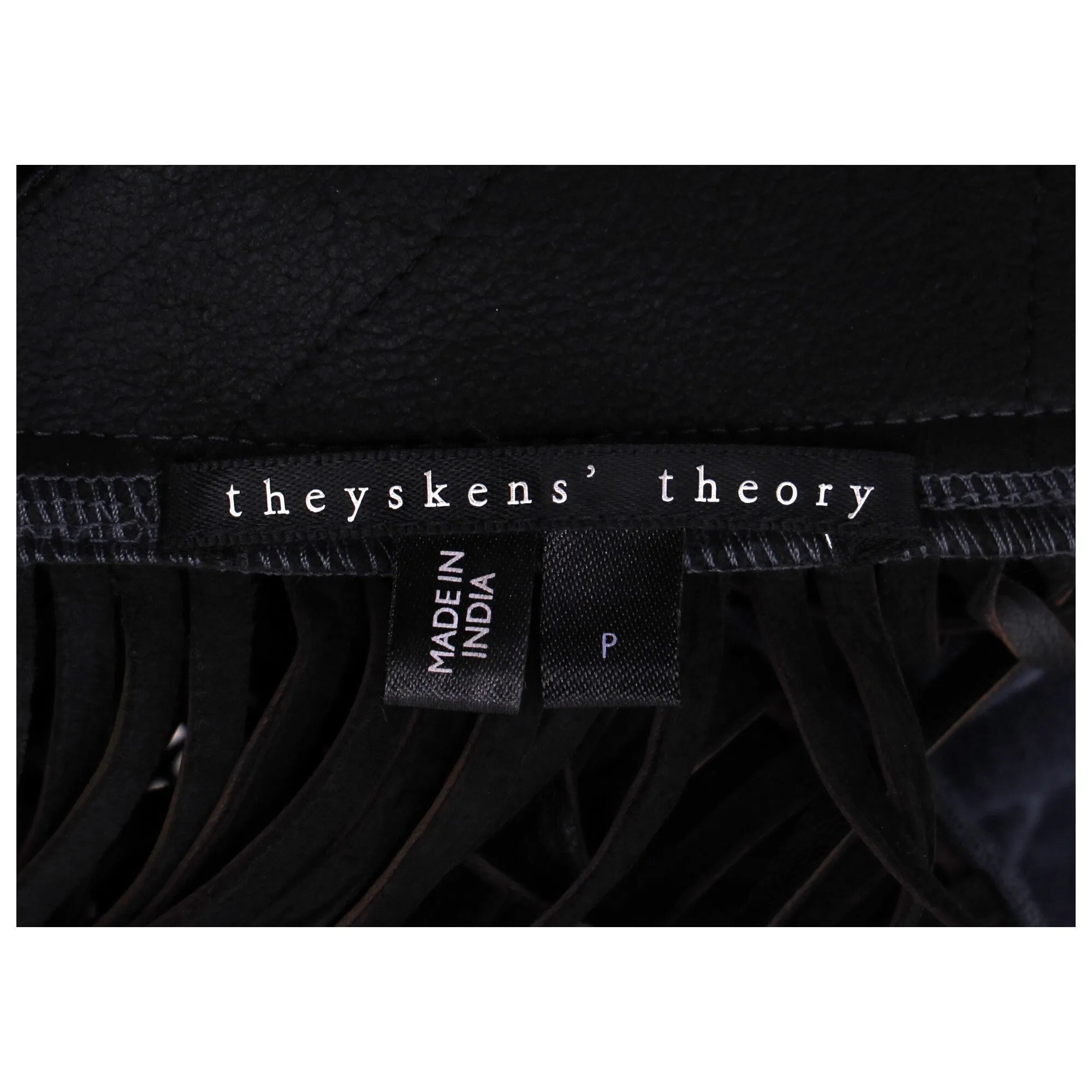 Theyskens' Theory Denim Fringe Detail Tank Top in Blue Cotton