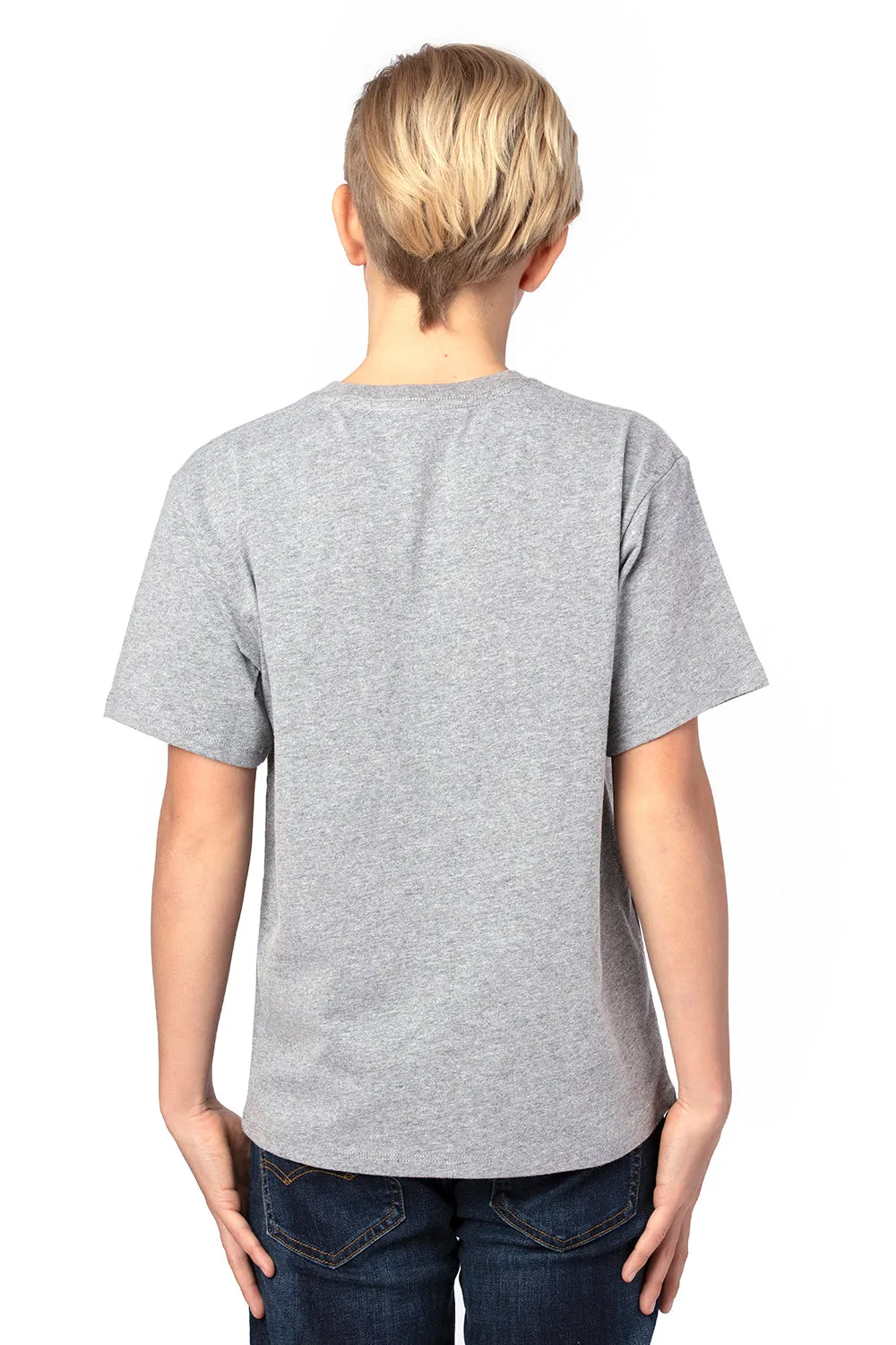 Threadfast Apparel Youth Ultimate Short Sleeve Crewneck T-Shirt - Heather Grey