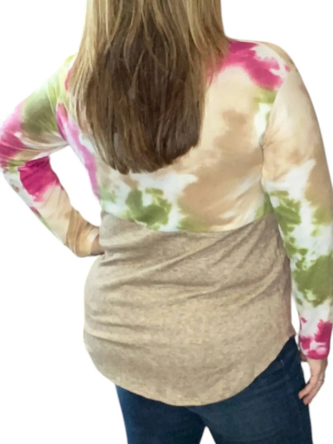 Tie Dye Hoodie In Mocha