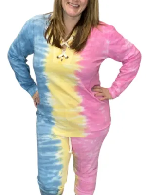 Tie Dye Hoodie In Multi Color
