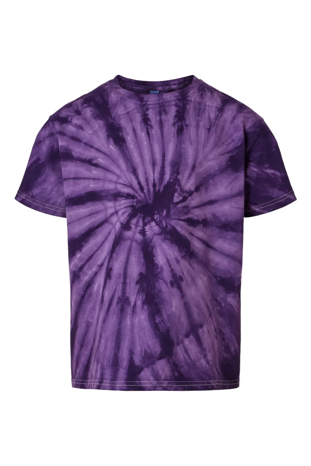 Tie-Dye Youth Short Sleeve Crewneck T-Shirt - Purple