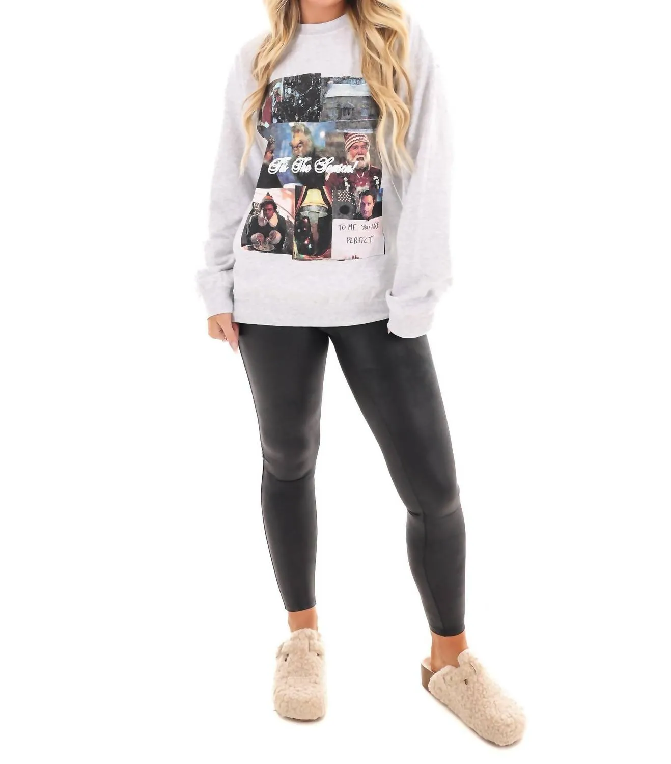 Tis The Season Sweatshirt In Ash