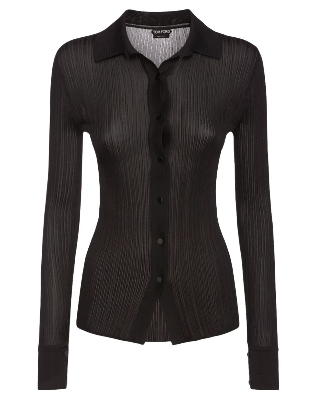 Tom Ford Womens Button Down Blouse In Black