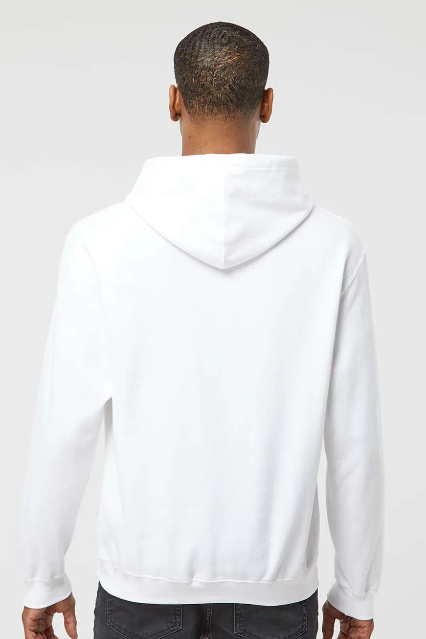 Tultex Mens Fleece Hooded Sweatshirt Hoodie w/ Pouch Pocket - White
