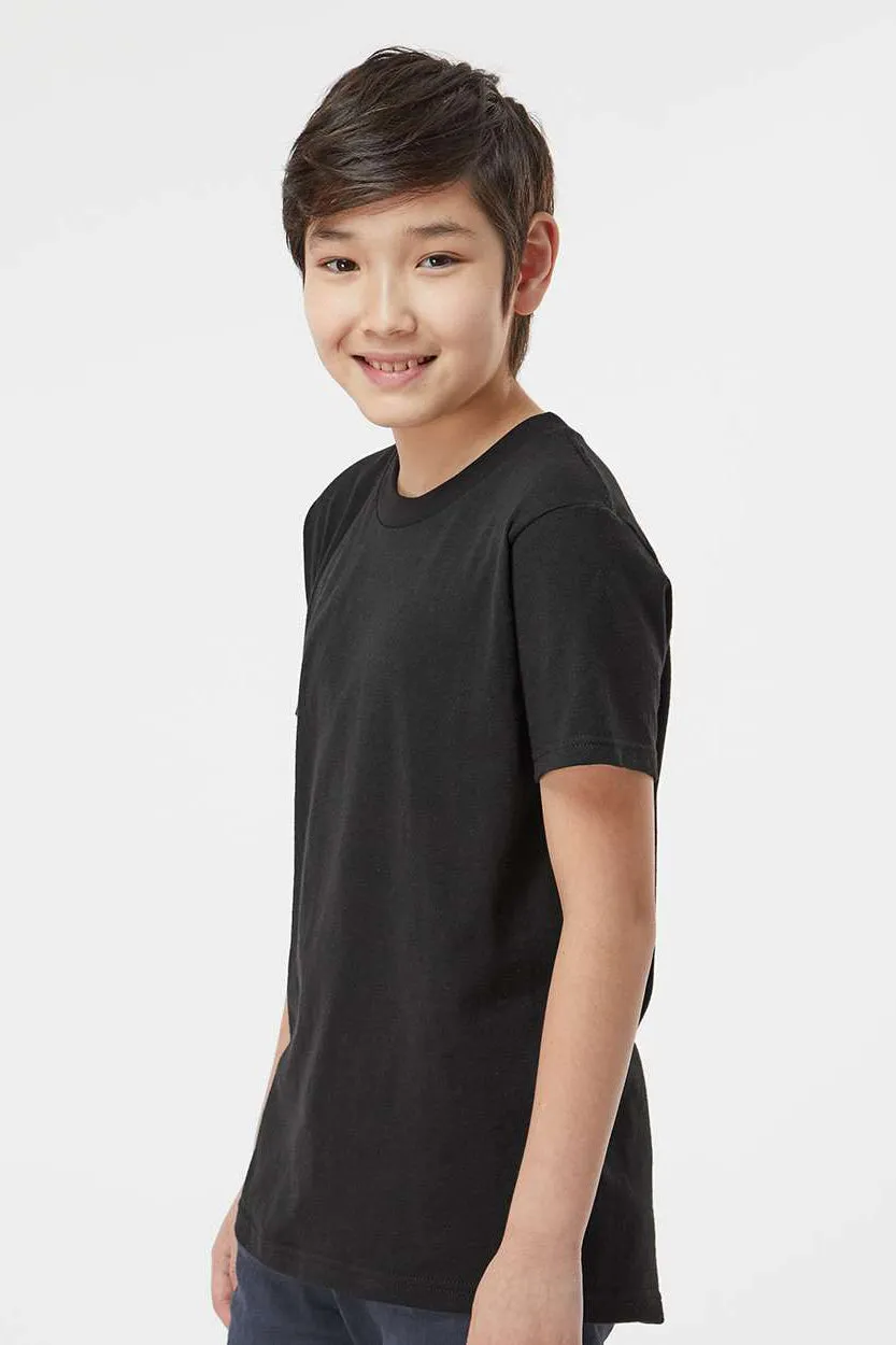 Tultex Youth Fine Jersey Short Sleeve Crewneck T-Shirt - Black