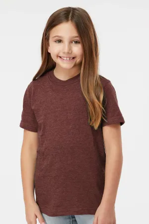Tultex Youth Fine Jersey Short Sleeve Crewneck T-Shirt - Heather Burgundy