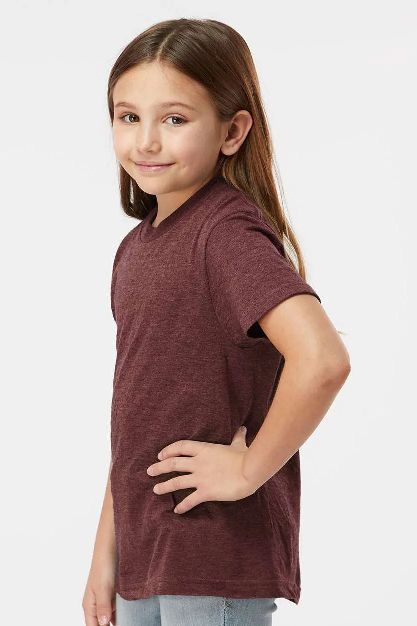Tultex Youth Fine Jersey Short Sleeve Crewneck T-Shirt - Heather Burgundy