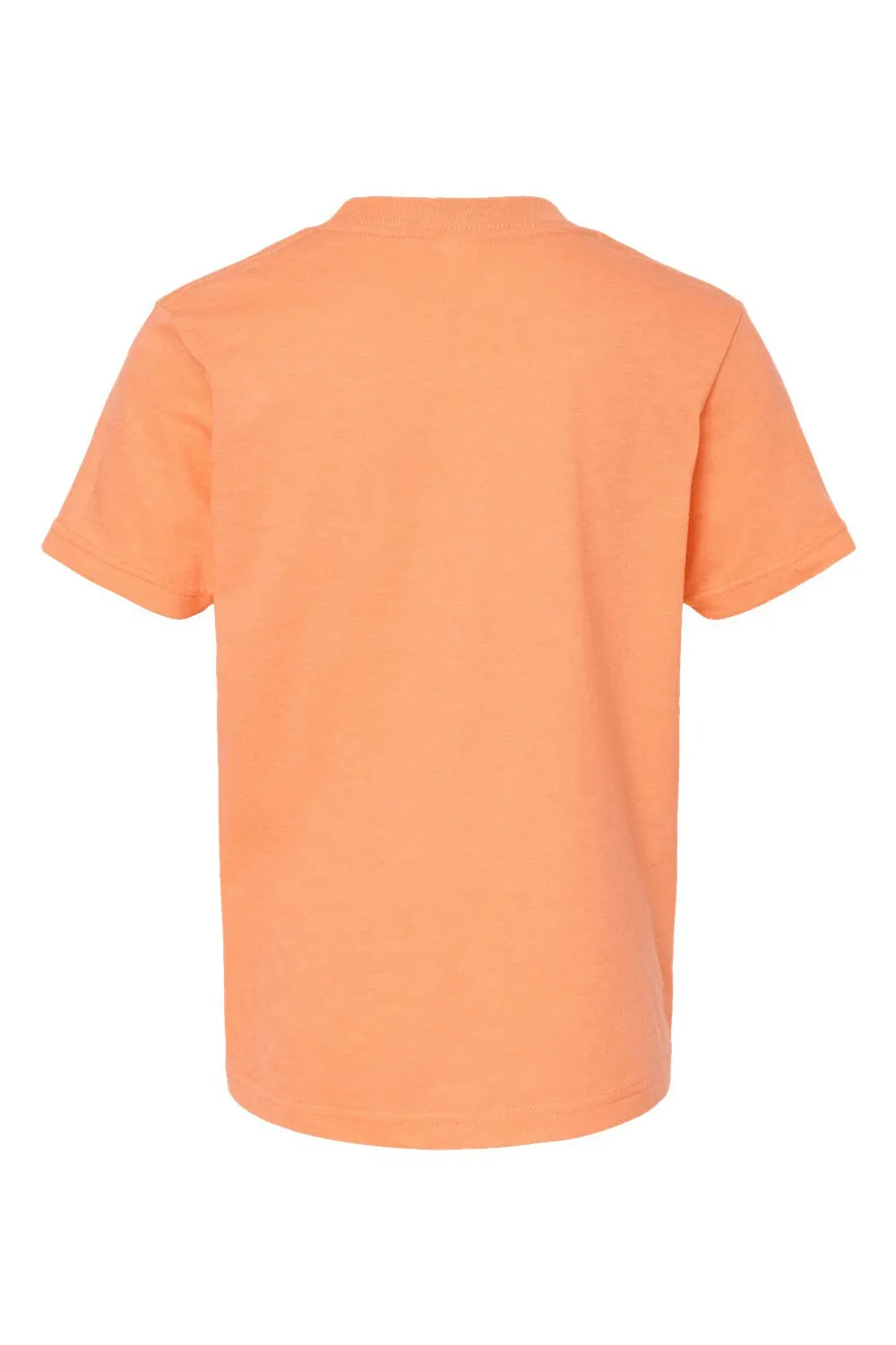 Tultex Youth Fine Jersey Short Sleeve Crewneck T-Shirt - Heather Cantaloupe Orange Clothing Tultex