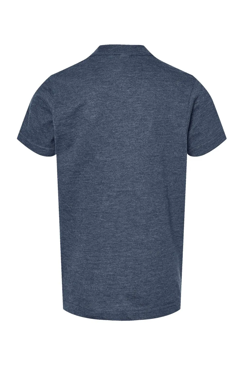 Tultex Youth Fine Jersey Short Sleeve Crewneck T-Shirt - Heather Denim Blue