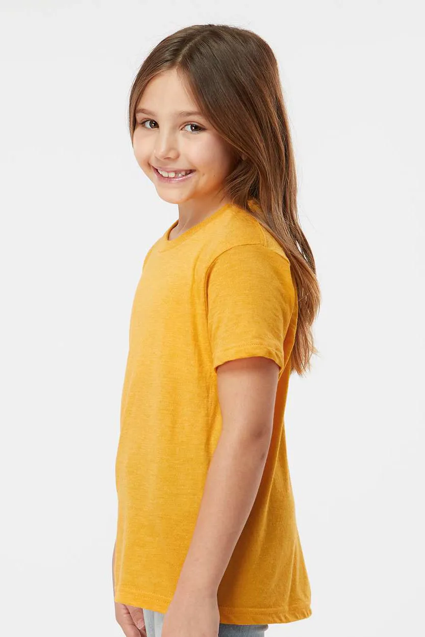 Tultex Youth Fine Jersey Short Sleeve Crewneck T-Shirt - Heather Mellow Yellow