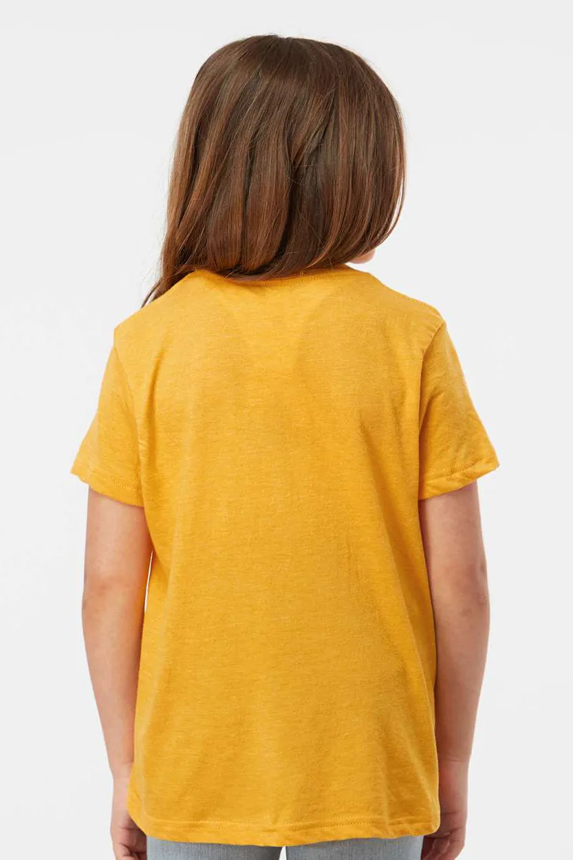 Tultex Youth Fine Jersey Short Sleeve Crewneck T-Shirt - Heather Mellow Yellow