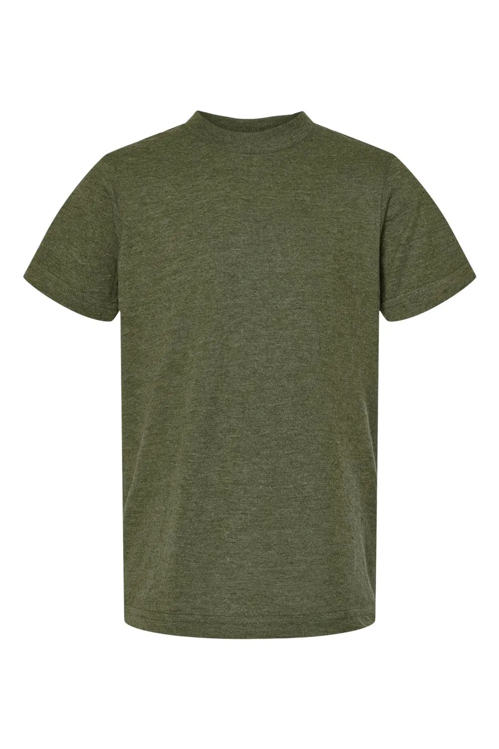 Tultex Youth Fine Jersey Short Sleeve Crewneck T-Shirt - Heather Military Green