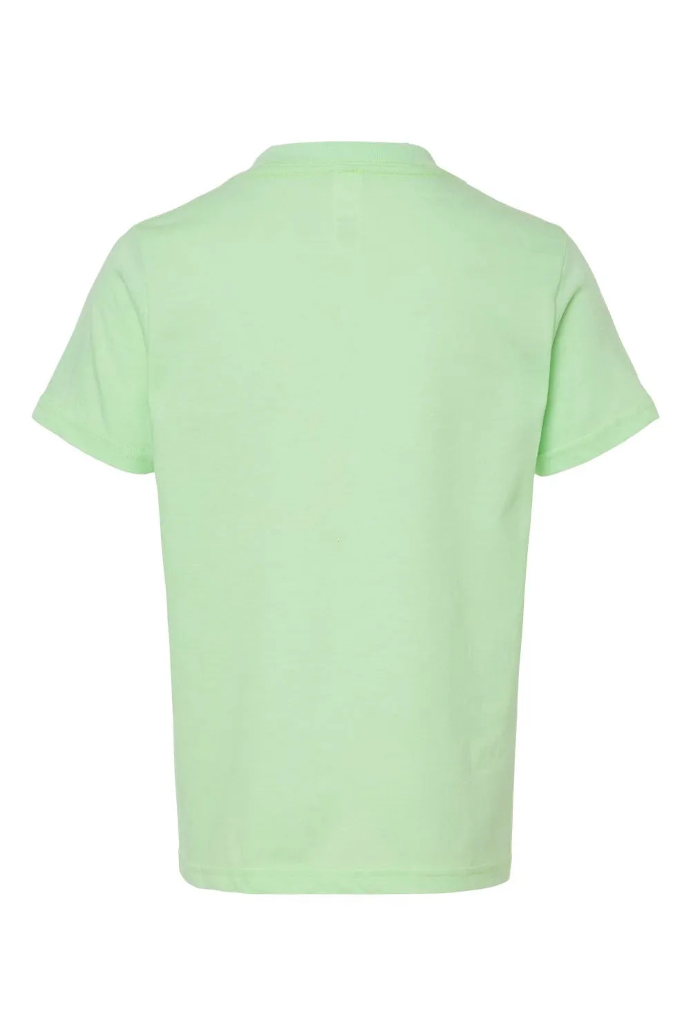 Tultex Youth Fine Jersey Short Sleeve Crewneck T-Shirt - Heather Neo Mint Green