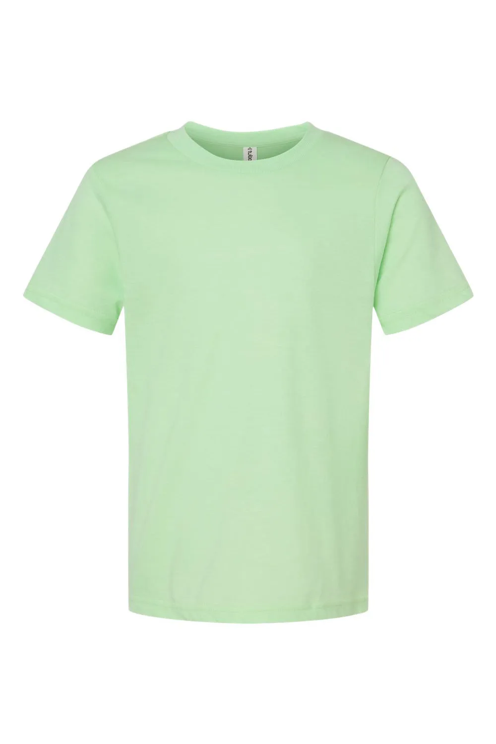 Tultex Youth Fine Jersey Short Sleeve Crewneck T-Shirt - Heather Neo Mint Green