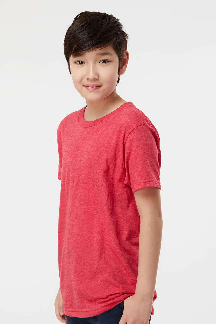 Tultex Youth Fine Jersey Short Sleeve Crewneck T-Shirt - Heather Red