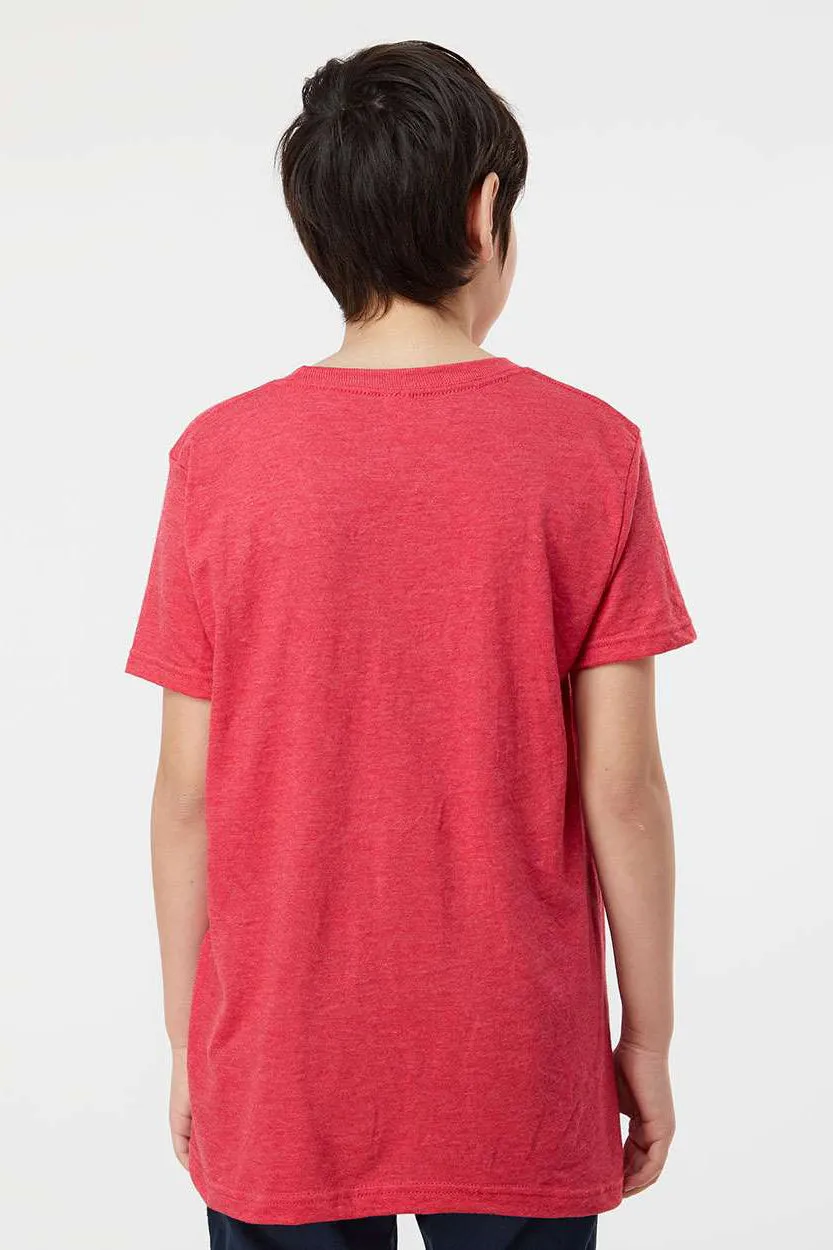 Tultex Youth Fine Jersey Short Sleeve Crewneck T-Shirt - Heather Red