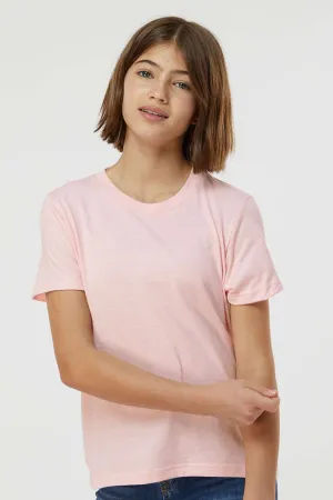 Tultex Youth Fine Jersey Short Sleeve Crewneck T-Shirt - Pink