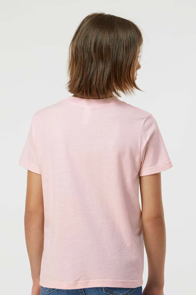 Tultex Youth Fine Jersey Short Sleeve Crewneck T-Shirt - Pink