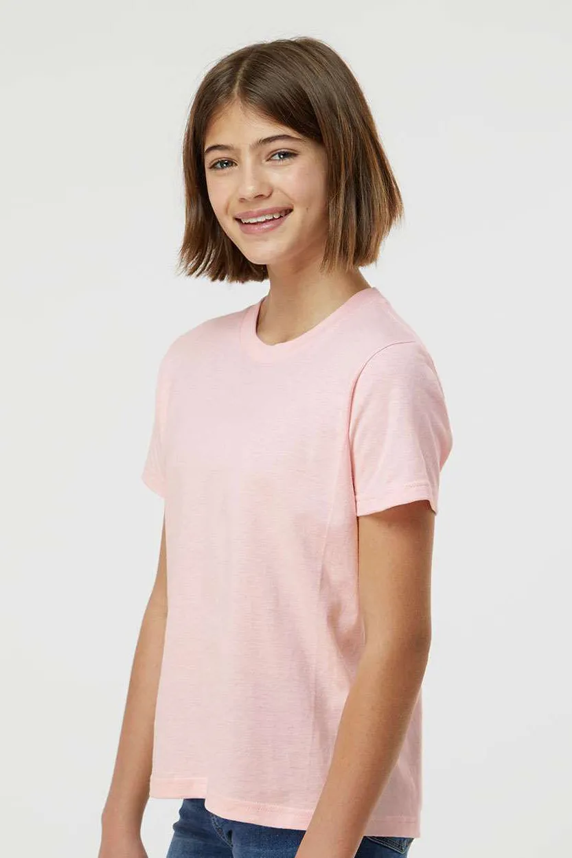 Tultex Youth Fine Jersey Short Sleeve Crewneck T-Shirt - Pink