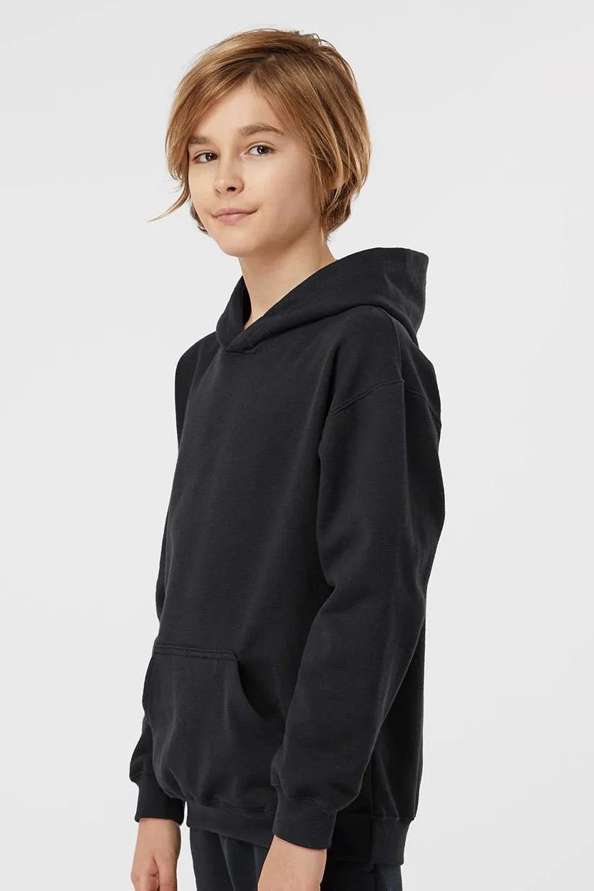 Tultex Youth Hooded Sweatshirt Hoodie w/ Pouch Pocket - Black