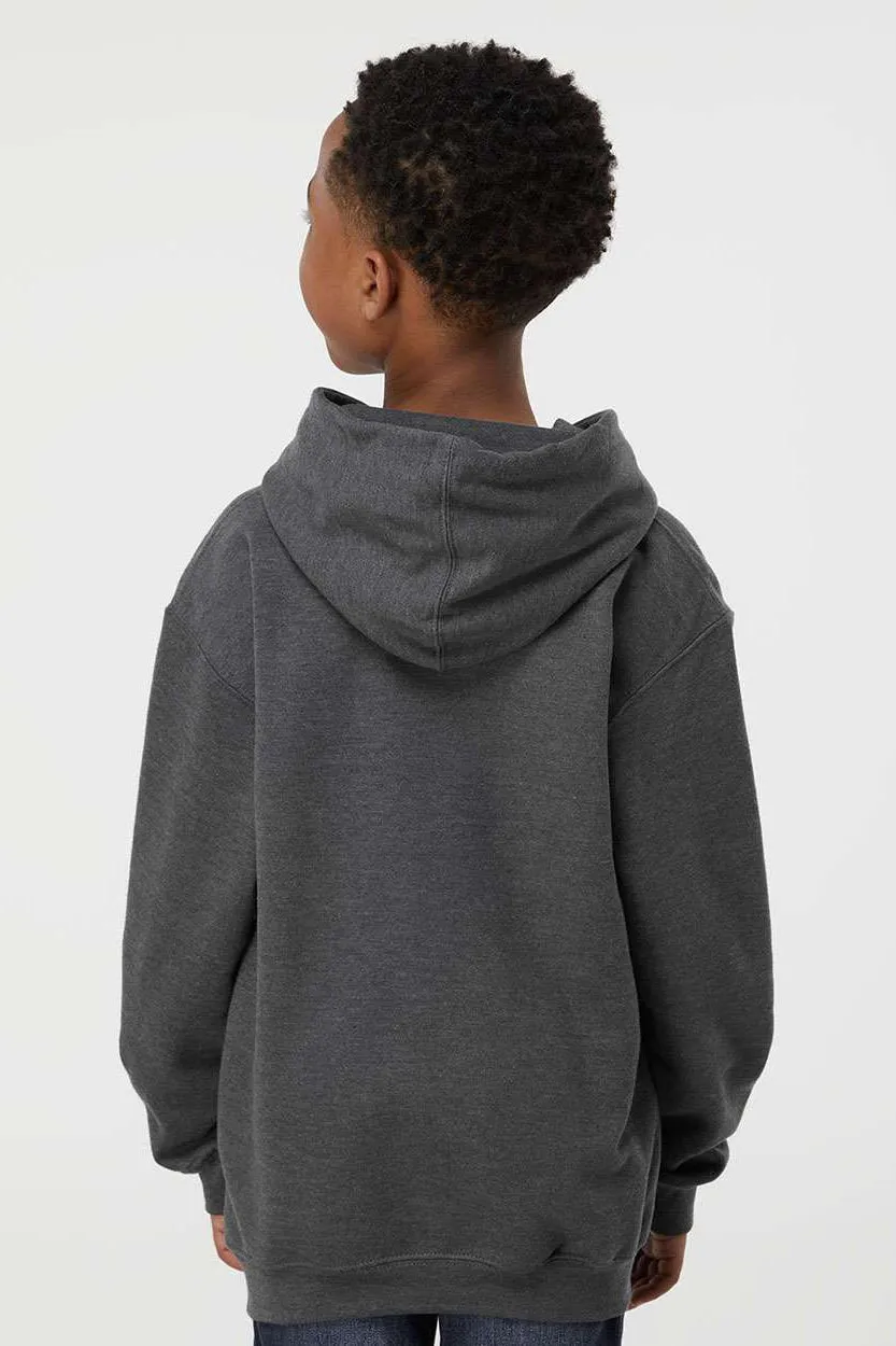 Tultex Youth Hooded Sweatshirt Hoodie w/ Pouch Pocket - Heather Charcoal Grey Clothing Tultex