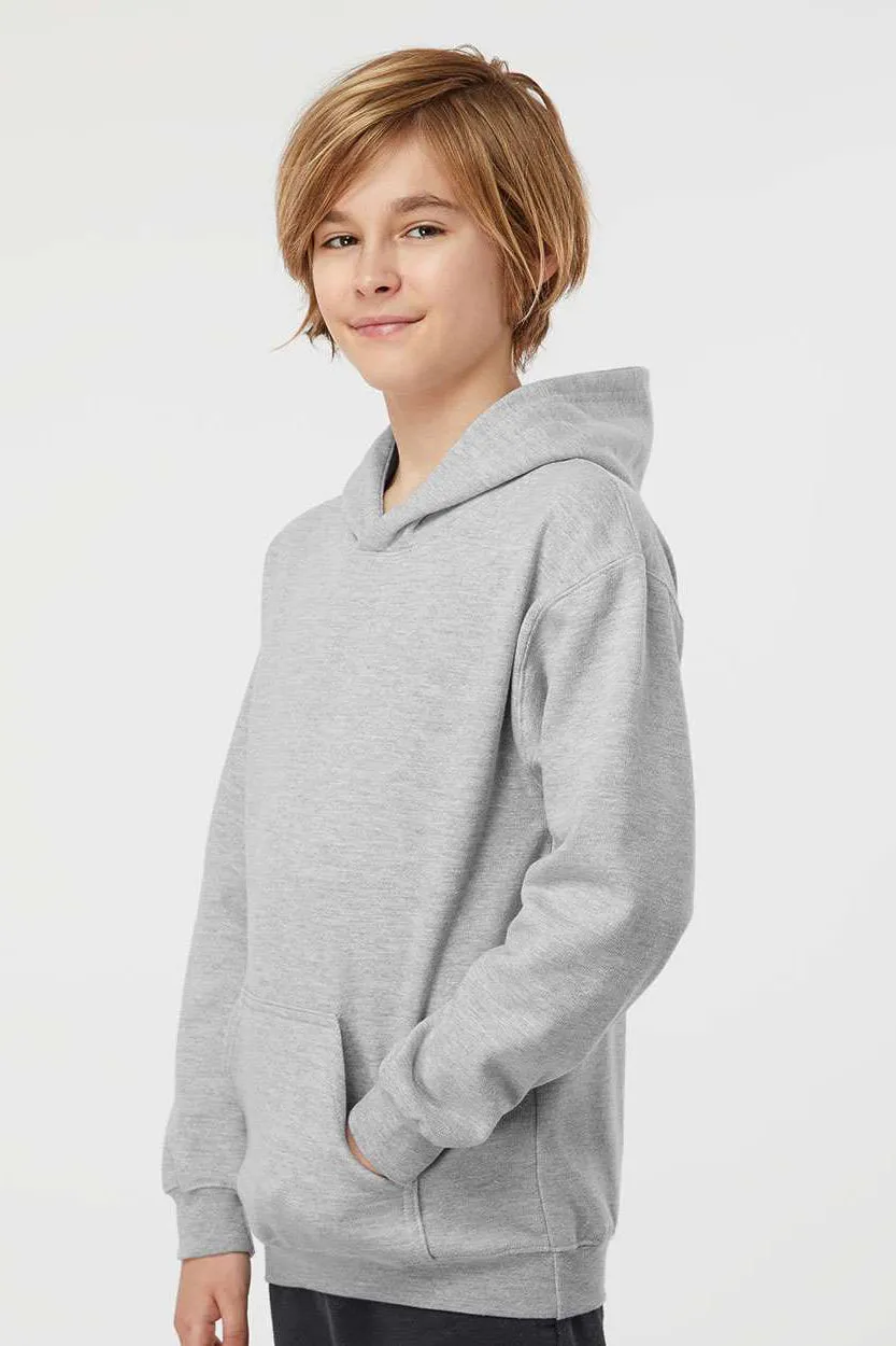 Tultex Youth Hooded Sweatshirt Hoodie w/ Pouch Pocket - Heather Grey