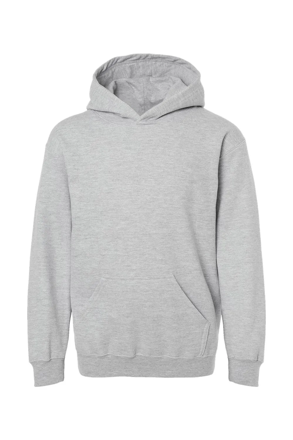 Tultex Youth Hooded Sweatshirt Hoodie w/ Pouch Pocket - Heather Grey