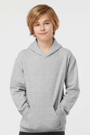 Tultex Youth Hooded Sweatshirt Hoodie w/ Pouch Pocket - Heather Grey