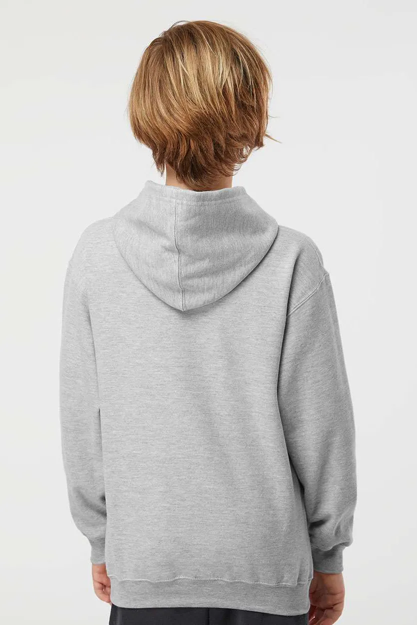 Tultex Youth Hooded Sweatshirt Hoodie w/ Pouch Pocket - Heather Grey
